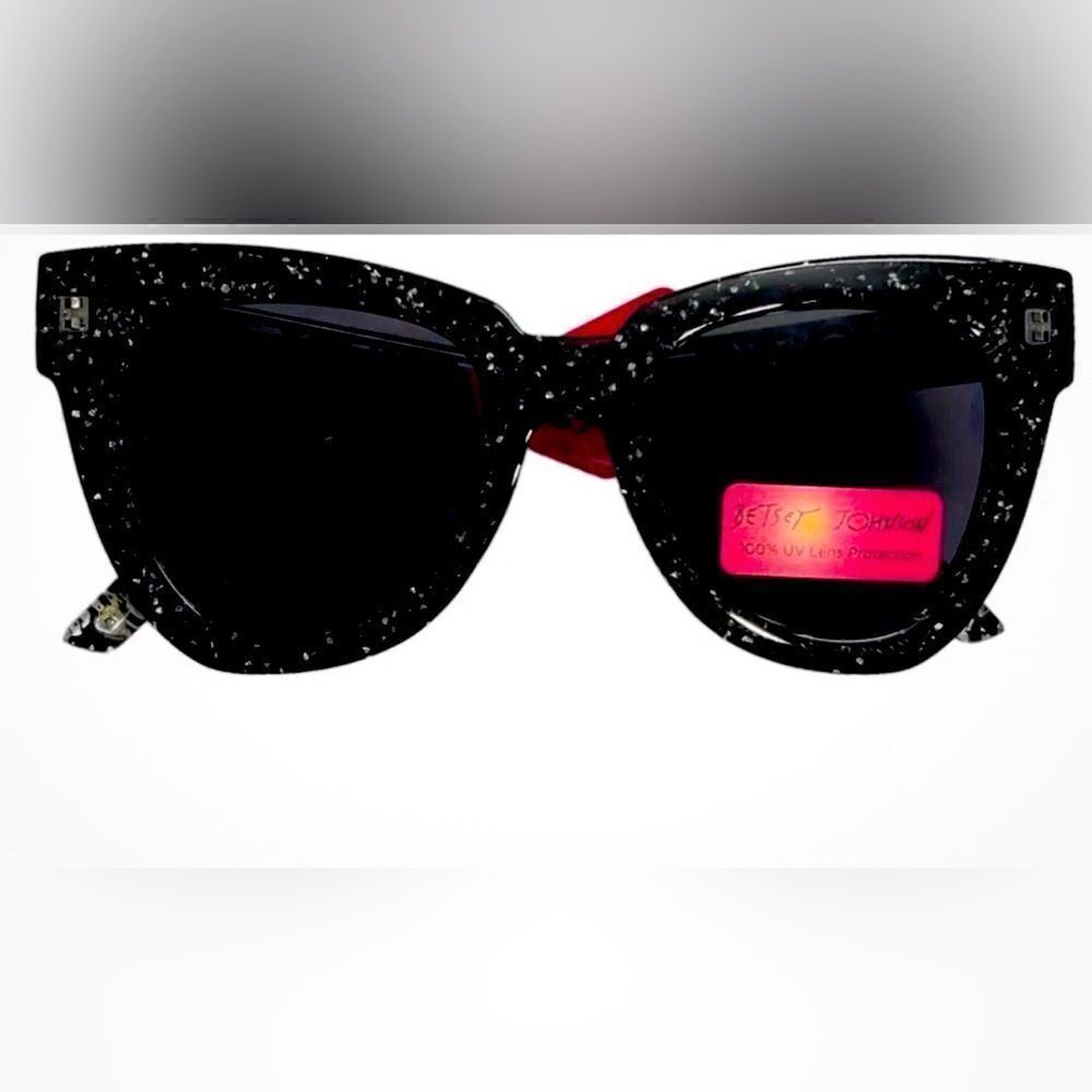 Betsey Johnson Glitter Skull, Houndstooth Sunglasses. NWT
